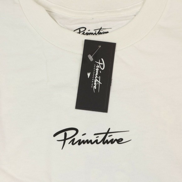 primitive skateboarding t shirt / white color  / long sleeve / butterfly graphic - Picture 3 of 4